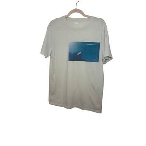 Old Navy Light Green Soft Washed Graphic Pocket T Shirt Mens Size Medium